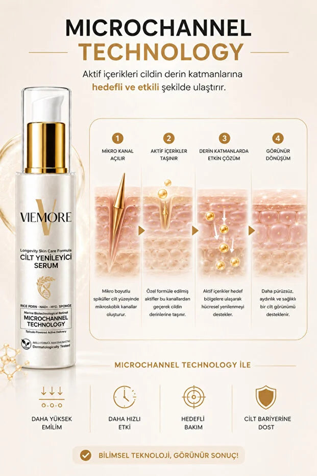 Viemore Longevity Skin Care Formula – Huidvernieuwend Serum – Rice PDRN, NAD+ & Marine Retinol – 50 ml