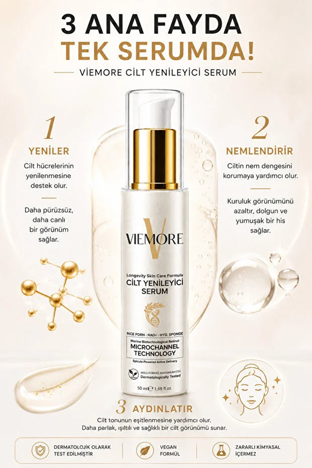 Viemore Longevity Skin Care Formula – Huidvernieuwend Serum – Rice PDRN, NAD+ & Marine Retinol – 50 ml