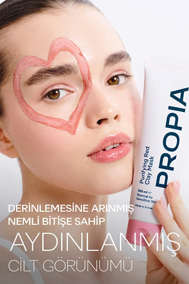 PROPIA Purifying Red Clay Mask – Rode Kleimasker – Tegen Mee-eters & Grove Poriën – 100 ml