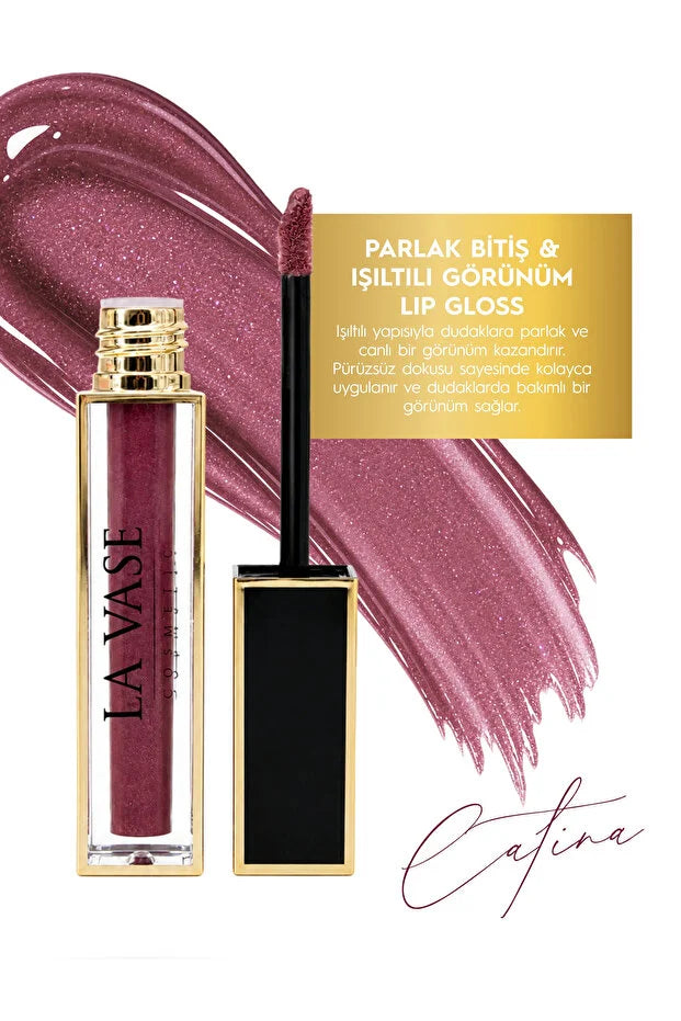 La Vase Lip Gloss Latina - Roze Mauve Lipgloss - Glanzende Finish - Met Shimmer - Verzorgende Glans - 6 ml
