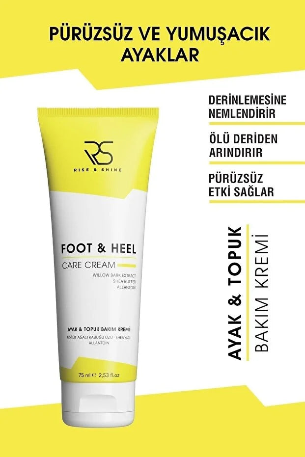 Rise & Shine Foot & Heel Care Cream – Hydraterende Voetcrème voor Droge & Ruwe Hielen – Verzachtend & Verzorgend – 75 ml