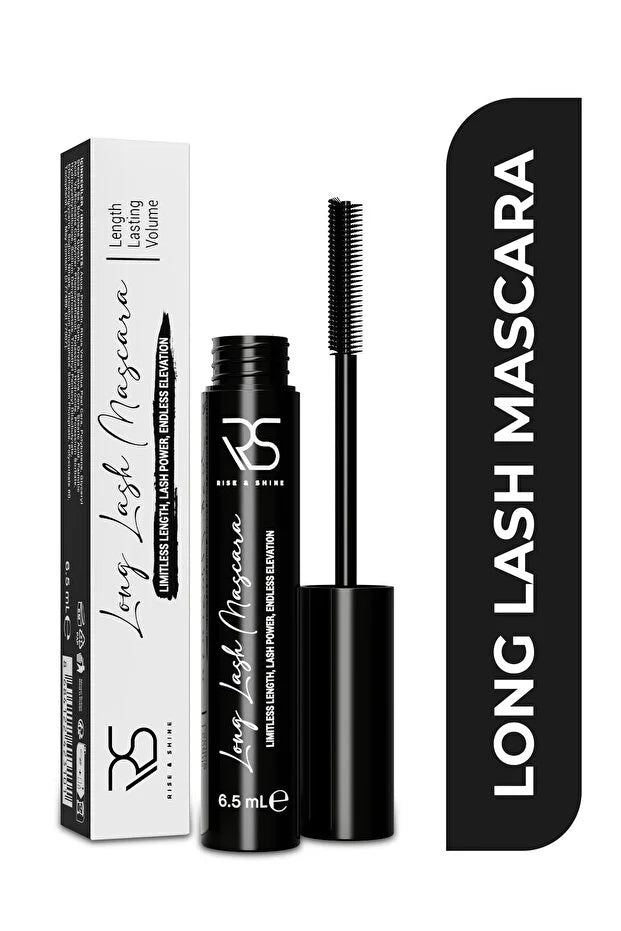 Rise & Shine Long Lash Mascara – Volume & Lengte – Diepzwarte Kleur – Langdurig Effect – 6,5 ml