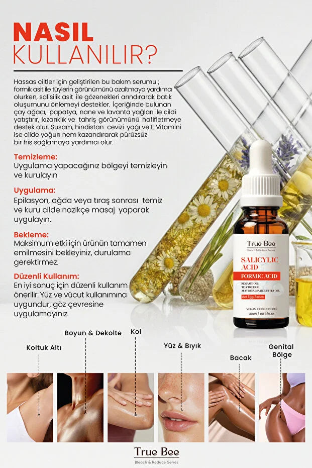 True Bee Ant Egg Oil Serum – 30ml | Miereneieren Ontharingsolie voor Minder Haargroei