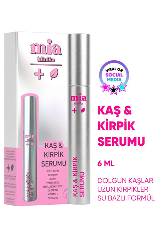 Mia Klinika Versterkend Wenkbrauw- & Wimperserum – 6,5ml | Groei & Dichtheid