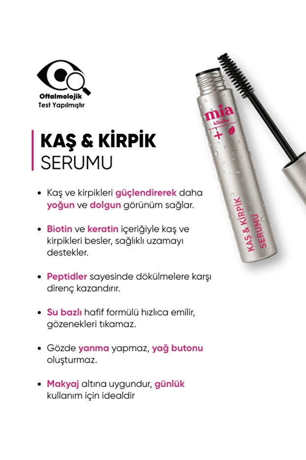 Mia Klinika Versterkend Wenkbrauw- & Wimperserum – 6,5ml | Groei & Dichtheid