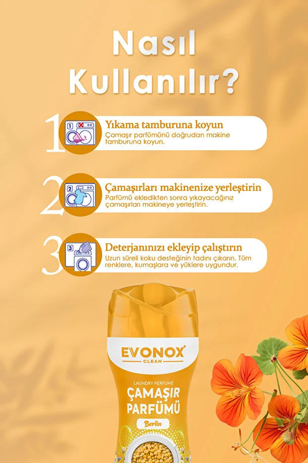 Evonox Clean Çamaşır Parfümü – Berlin 210 gr