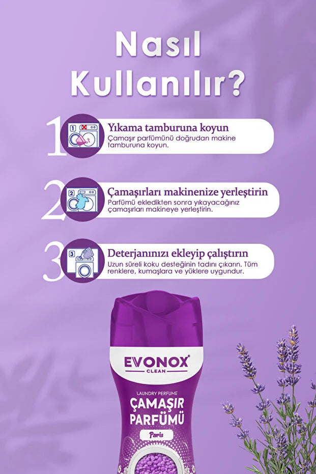 Evonox Clean Çamaşır Parfümü – Paris 210 gr