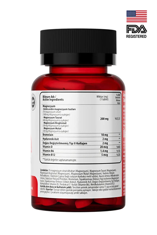 Anocin Magnesium Complex 4-in-1 met Bromelaïne, Vitamine D3, Collageen Type II & Hyaluronzuur – 30 Tabletten