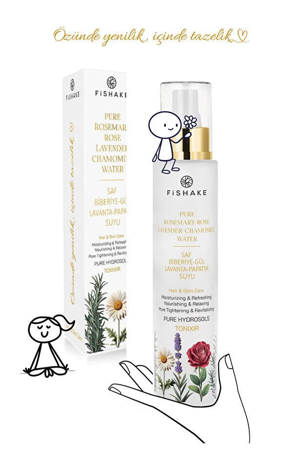 Fishake Pure Rosemary Rose Lavender Chamomile Water 100 ml