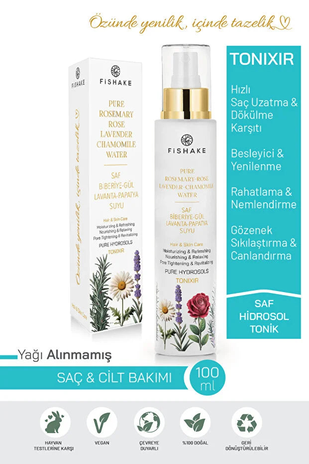 Fishake Pure Rosemary Rose Lavender Chamomile Water 100 ml