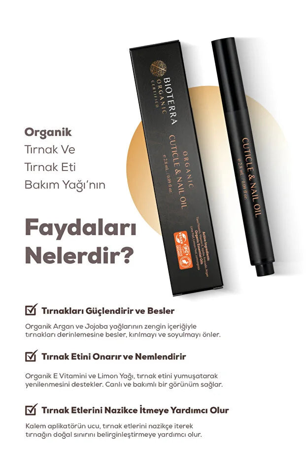 Bioterra Organic Nagelriemolie & Nagelverzorging Pen – Biologische Olie voor Sterke Nagels & Zachte Nagelriemen