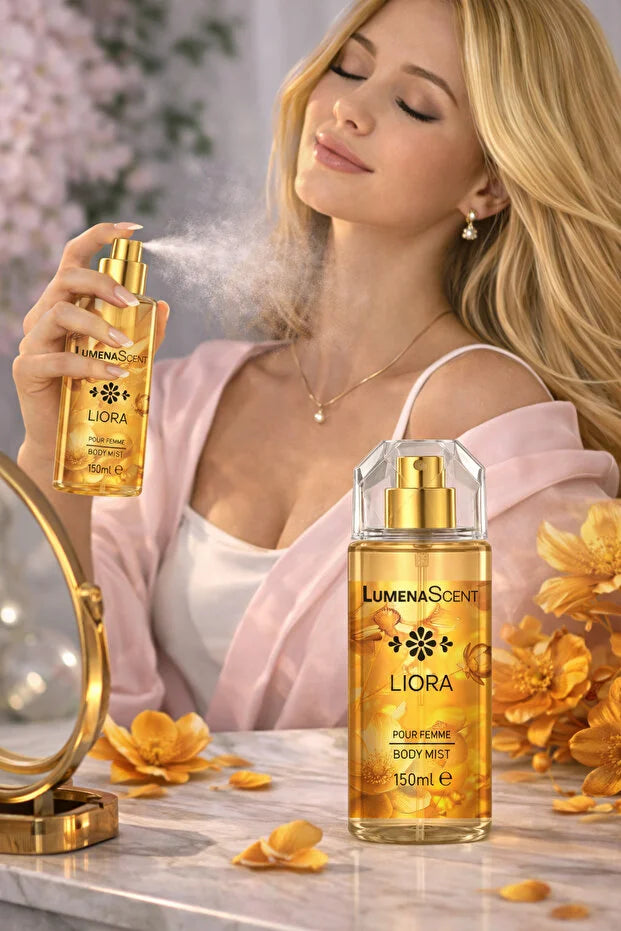 LumenaScent Liora Body Mist Pour Femme 150 ml – Elegante Dames Body Spray met Bloemige & Warme Geur