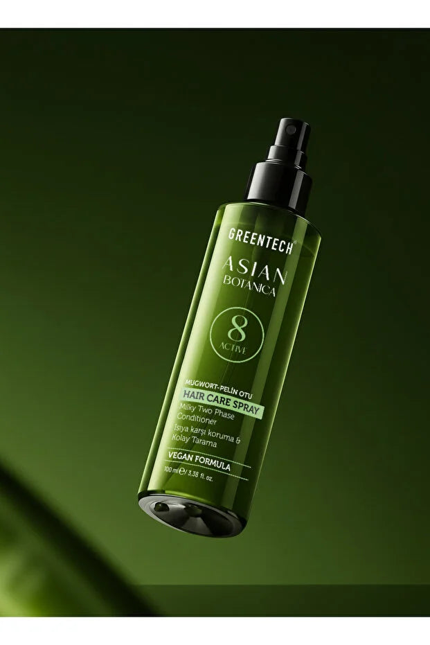 Greentech Asian Botanica Mugwort Hairspray – Two-Phase Leave-in Spray | Hittebescherming