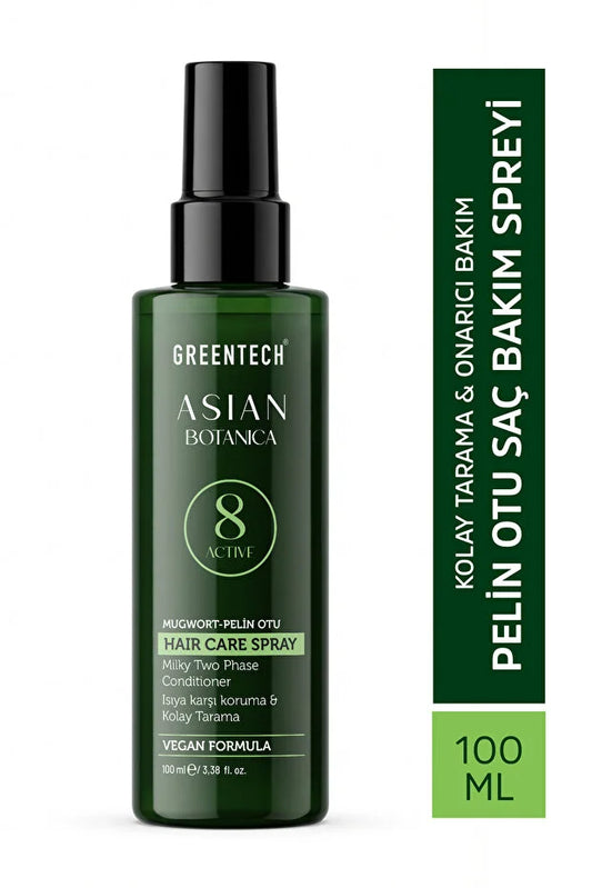 Greentech Asian Botanica Mugwort Hairspray – Two-Phase Leave-in Spray | Hittebescherming