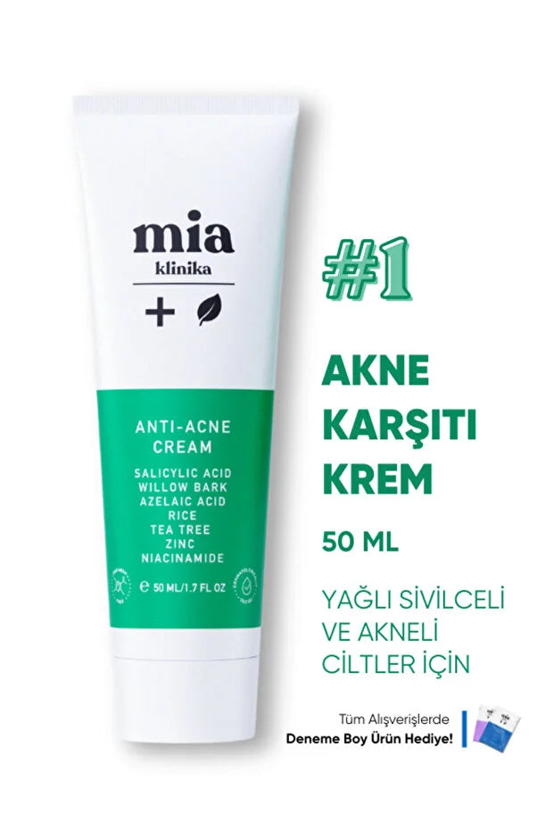 Mia Klinika Anti-Acne Hydraterende Crème – 50ml | Niacinamide & Salicylzuur
