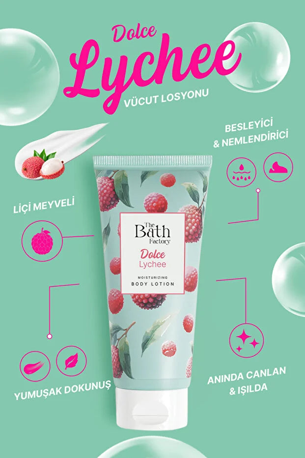 The Bath Factory Dolce Lychee Body Lotion – Hydraterend – 200 ml