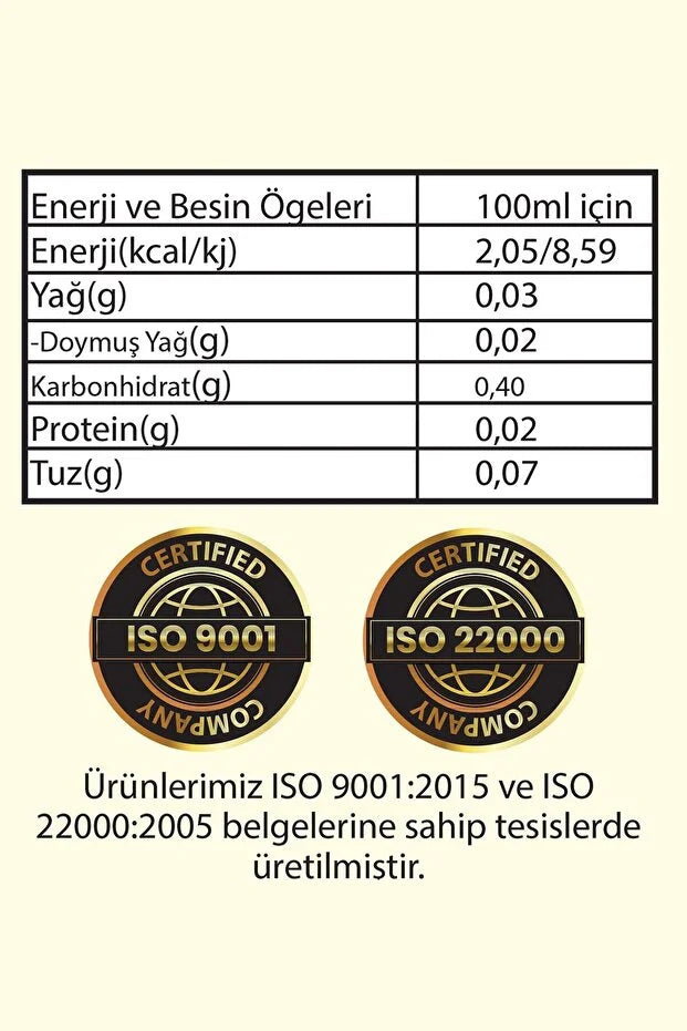 Hanzade Bitkisel Rozenazijn – Natuurlijk Gefermenteerde Drinkbare Rozenazijn Zonder Toevoegingen 500 ml