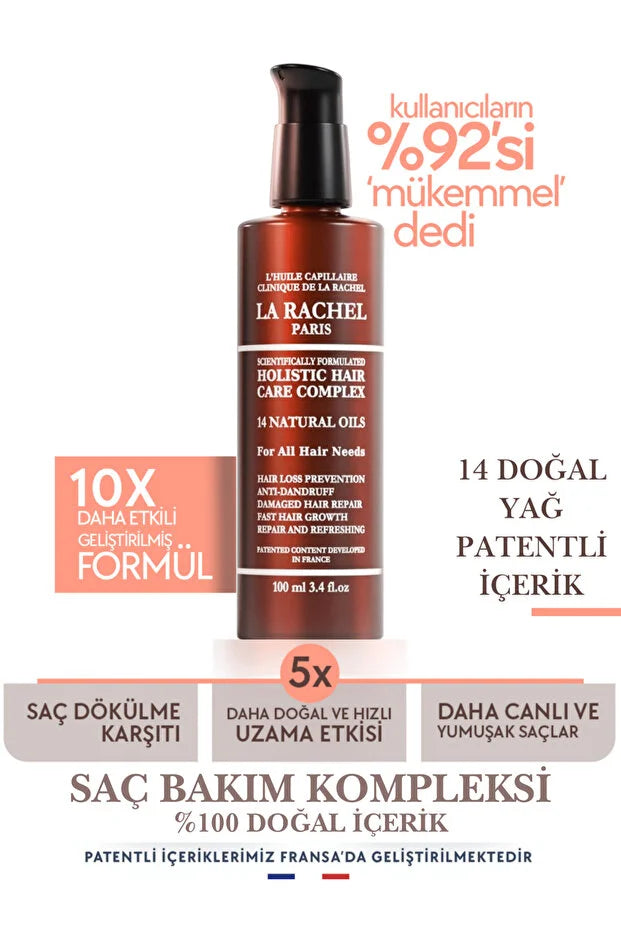 La Rachel Paris Holistic Hair Care Complex 100 ml – Haarolie met 14 Natuurlijke Oliën