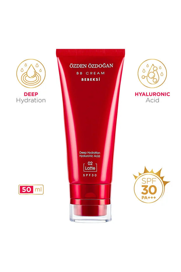 Özden Özdoğan BB Cream Bebeksi 02 Latte – SPF 30 – Hyaluronzuur – 50 ml