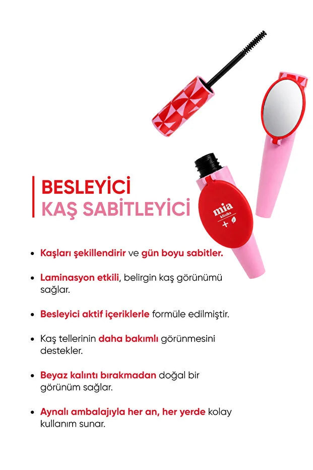 Mia Klinika Brow Lift Glue Fix & Care - Wenkbrauwgel - Sterke Fixatie - Met Spiegeltje - 6,5 ml