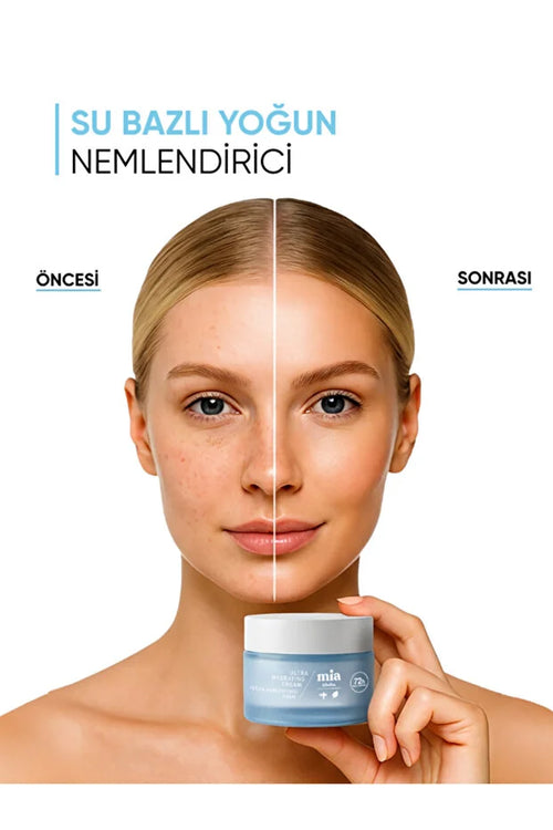 Mia Klinika 72H - Intensieve Hydraterende Crème - Waterbasis - Hyaluronzuur & Ceramiden - 50 ml