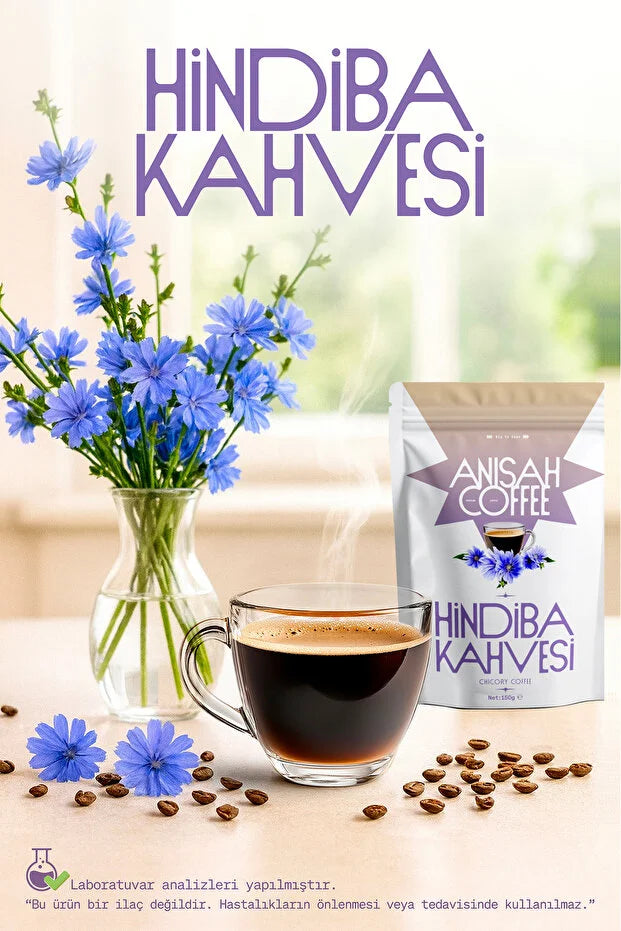 Anisah Coffee Hindiba Kahvesi – Oploskoffie met Cichorei &amp; Natuurlijke Vanille – 150 g