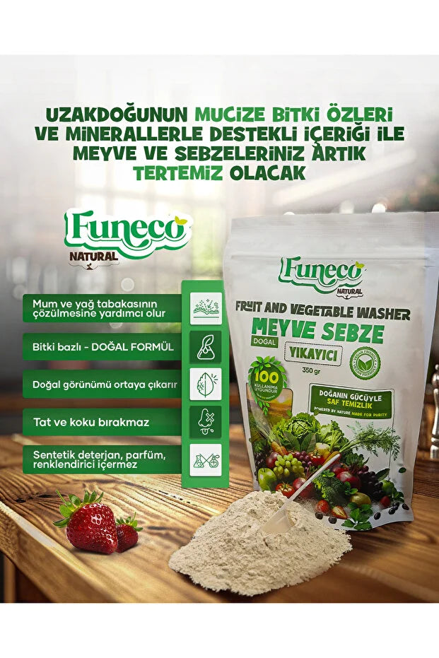 Funeco Natural - Natuurlijke Groente & Fruitreiniger - Vegan - 350 g