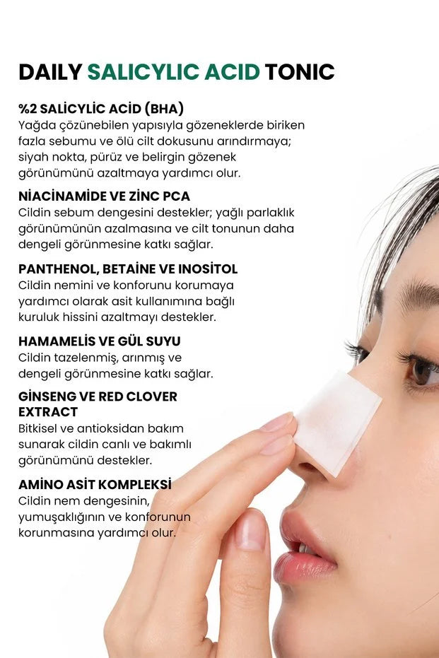 Resetify Daily Salicylic Acid Tonic - Exfoliërende Gezichtstoner - 2% Salicylzuur BHA - Tegen Mee-eters & Verstopte Poriën - Niacinamide - 200 ml