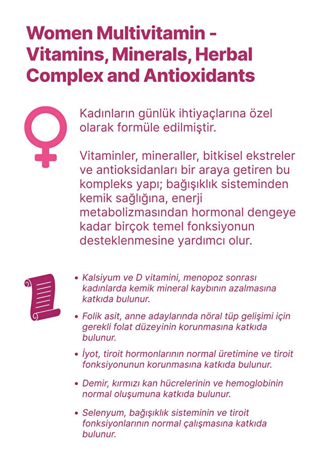 Anocin Women Multivitamin - Multivitamine voor Vrouwen - Vitaminen, Mineralen & Kruidencomplex - 30 Capsules