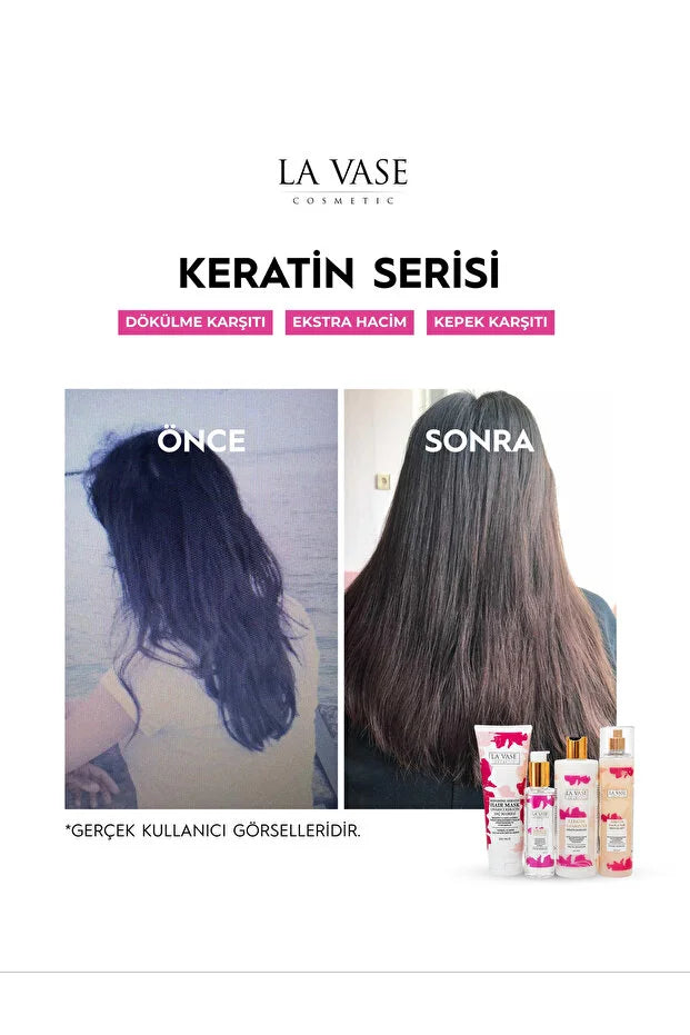 La Vase Keratin Shampoo – Verzorgende Keratine Shampoo met Biotine, Avocado- & Cacaoboter – 400 ml
