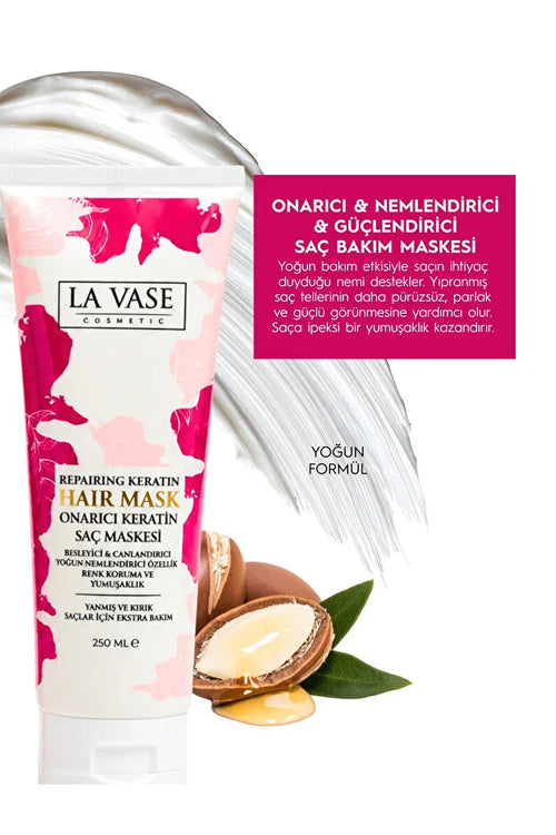 La Vase Repairing Keratin Hair Mask – Herstellend & Hydraterend Haarmasker – 250 ml
