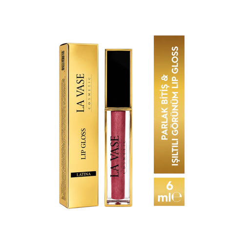 La Vase Lip Gloss Latina - Roze Mauve Lipgloss - Glanzende Finish - Met Shimmer - Verzorgende Glans - 6 ml