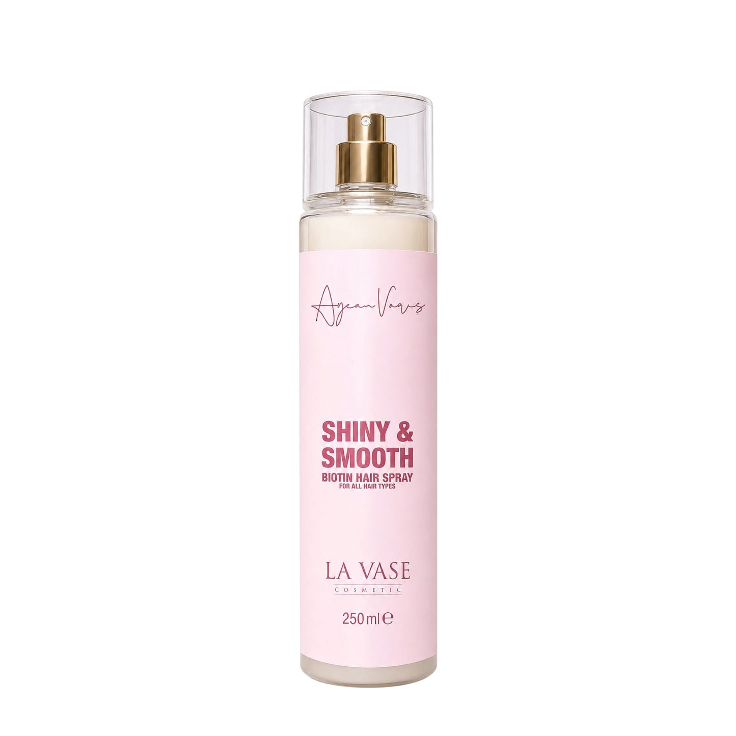 La Vase Cosmetic Shiny & Smooth Biotin Hair Spray 250 ml – Glans, Gladheid & Hittebescherming
