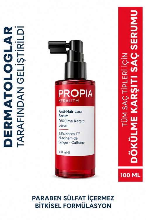 Propia Keralith Anti-Hair Loss Serum – Haarserum Tegen Haaruitval – 1,5% Kopexil – Niacinamide, Cafeïne & Gember – 100 ml