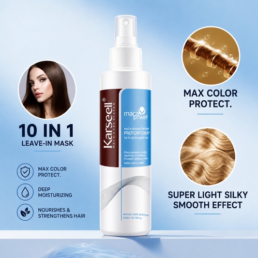 Karseell Protein Leave-In Spray – Hydraterende & Ontklittende Haarverzorging – Anti-Frizz & Hittebescherming – Voor Alle Haartypes – 200 ml