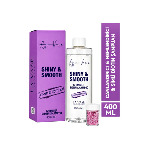 La Vase Shiny & Smooth Shimmer Biotin Shampoo – Glans & Hydratatie – Biotine & Panthenol – Met Shimmer – 400 ml