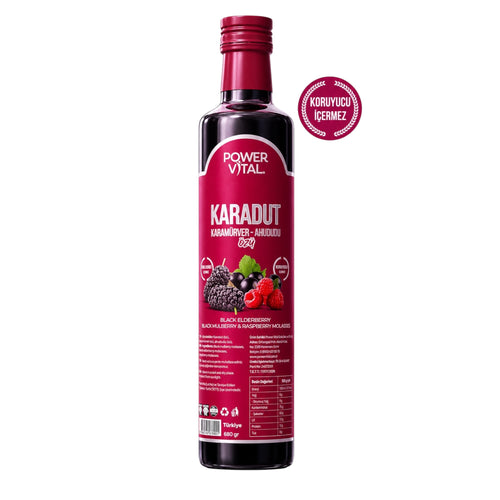 Power Vital Karadut Özü 680 g – Zwarte Moerbei, Vlierbes & Frambozensiroop
