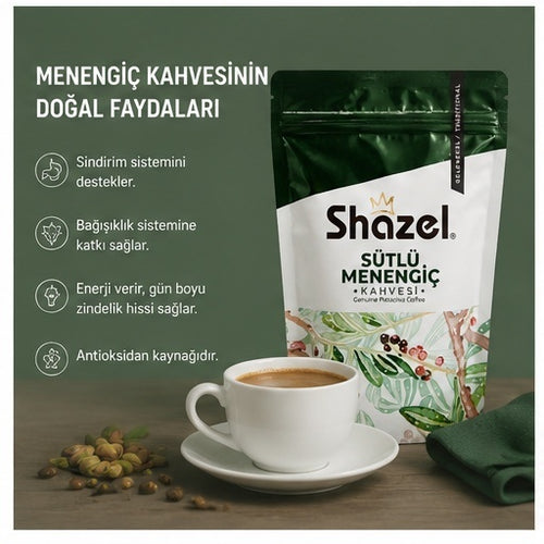 Shazel Sütlü Menengiç Kahvesi 200 g – Traditionele Pistachekoffie met Melk