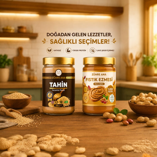 Zühre Ana Tahin & Fıstık Ezmesi Bundelpakke |100% Sesam & Pinda – Voordeelverpakking