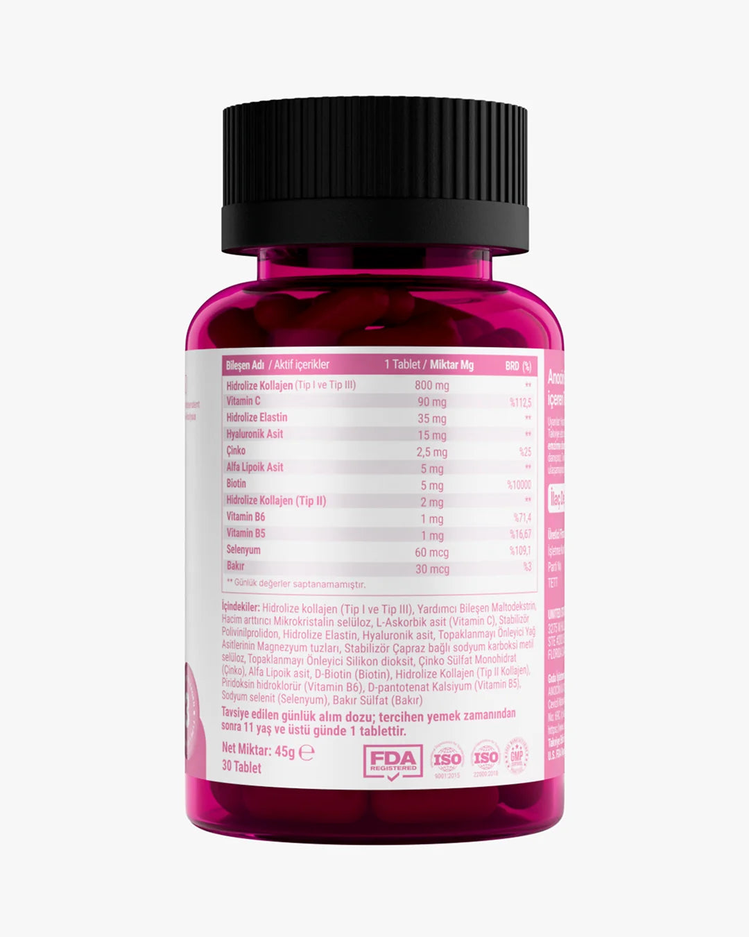Anocin Beauty-Mix Collagen Complex - Collageen Supplement - Haar, Huid & Nagels - Biotine &  Hyaluronzuur - 30 Tabletten