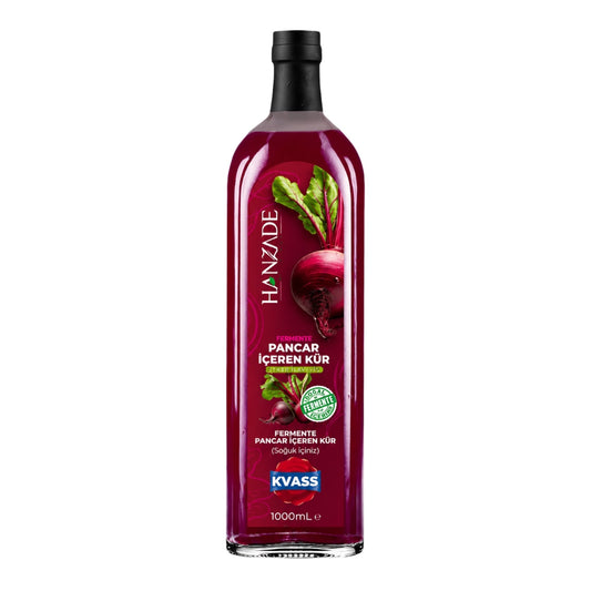 Hanzade Bitkisel Pancar Kvass 1000 ml – Gefermenteerde Rode Bietendrank
