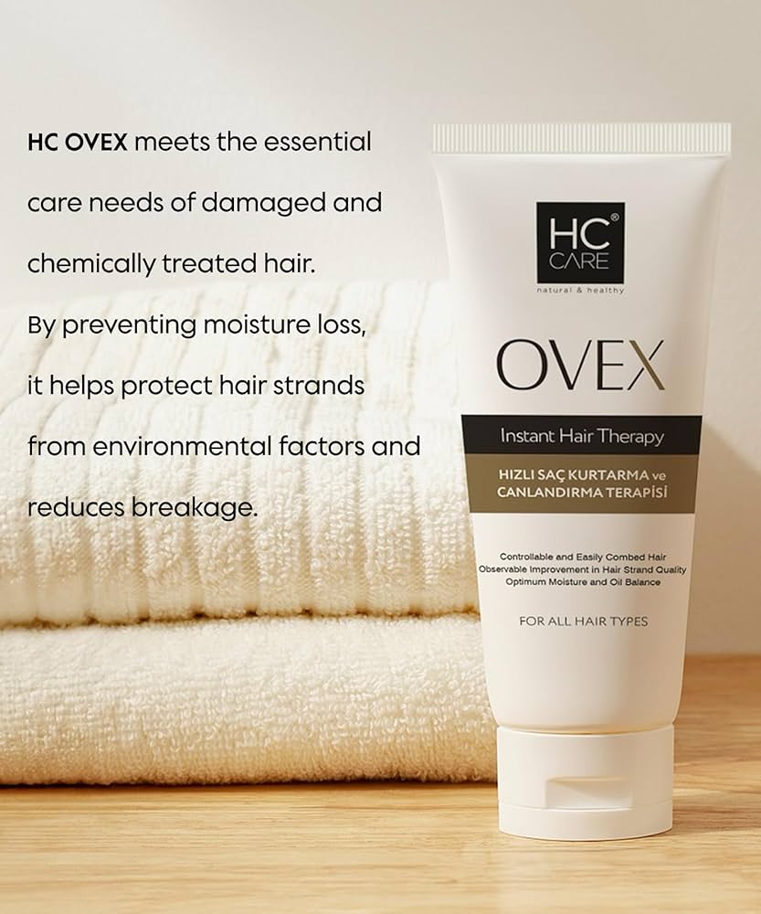 HC Care OVEX Hair Mask – Intensieve Verzorging voor Droog & Beschadigd Haar – Hydraterend, Gladmakend & Glansgevend