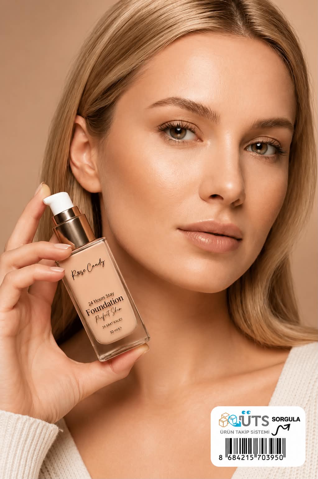 Rose Candy - 24 Hours Stay Foundation 50 ml – Natuurlijke Matte Finish – Hoge Dekking – Langhoudende Foundation – Light