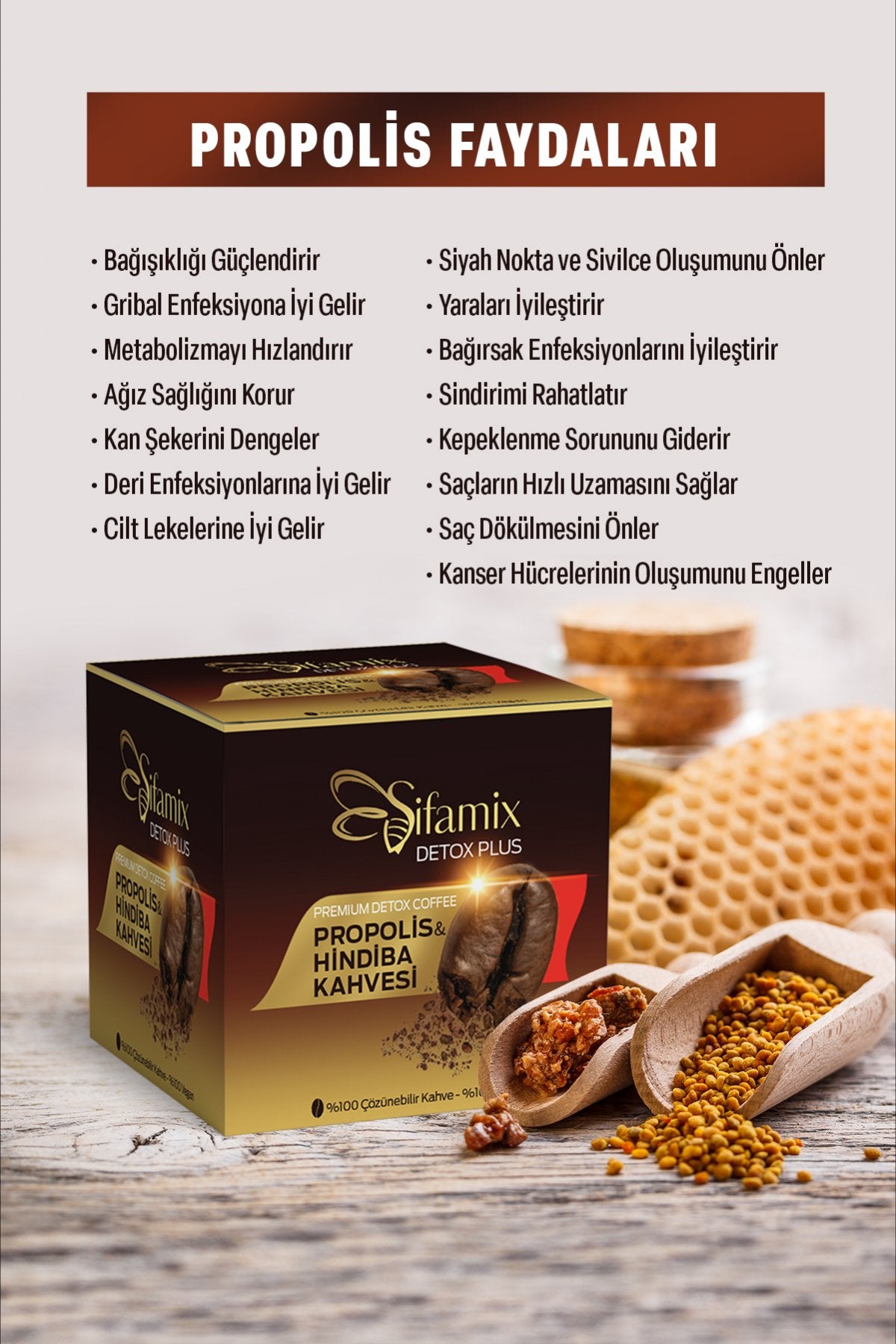 Sifamix Propolis & Hindiba Koffie – Cichoreikoffie met Propolis (100g)