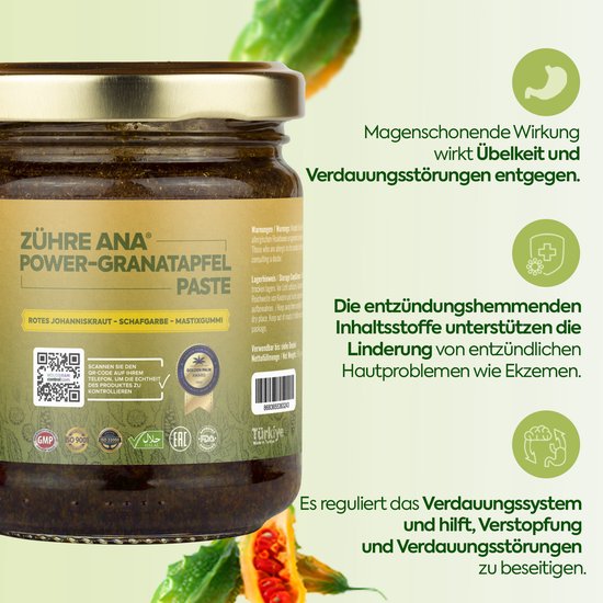 Zühre Ana Granaatappelpasta 240 g | Kruidenpasta met Granaatappel