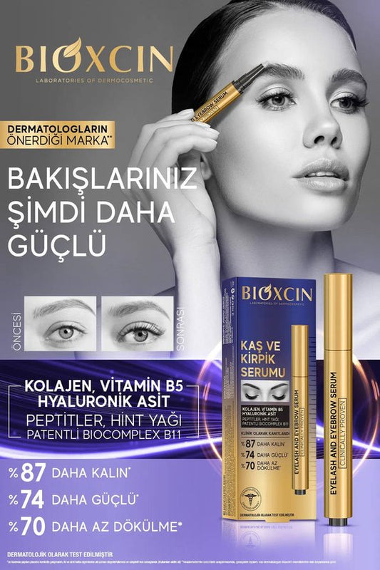 Bioxcin - Wimpers en Wenkbrauwen Serum - Collageen & Vitamine B5 - 3 ml