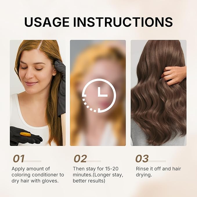 Karseell Brown Hair Mask – Kleurverfrissend Haarmasker – Hydratatie, Glans & Anti-Frizz – Voor Bruin & Gekleurd Haar – 500 ml