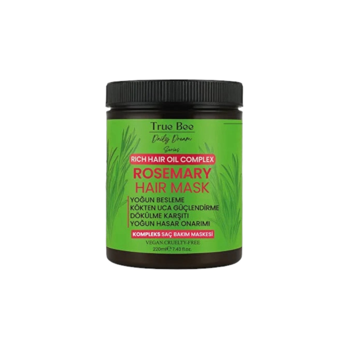 True Bee Rozemarijn Haarmasker – 220ml | Intensief Voedend voor Droog & Beschadigd Haar