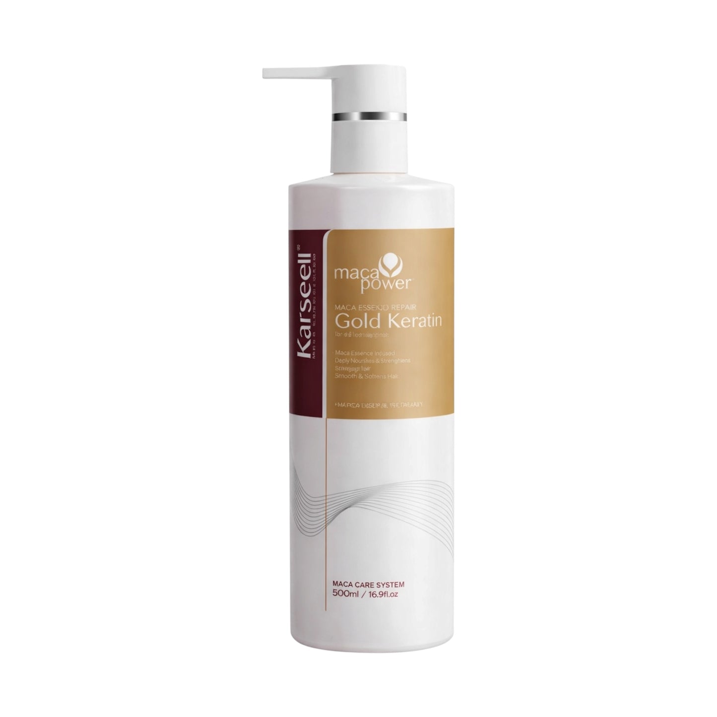 Karseell Maca Essence Repair Keratin Cream – Intensieve Haarverzorging – Hydraterend, Anti-Frizz & Glans – Voor Droog & Beschadigd Haar – 500 ml