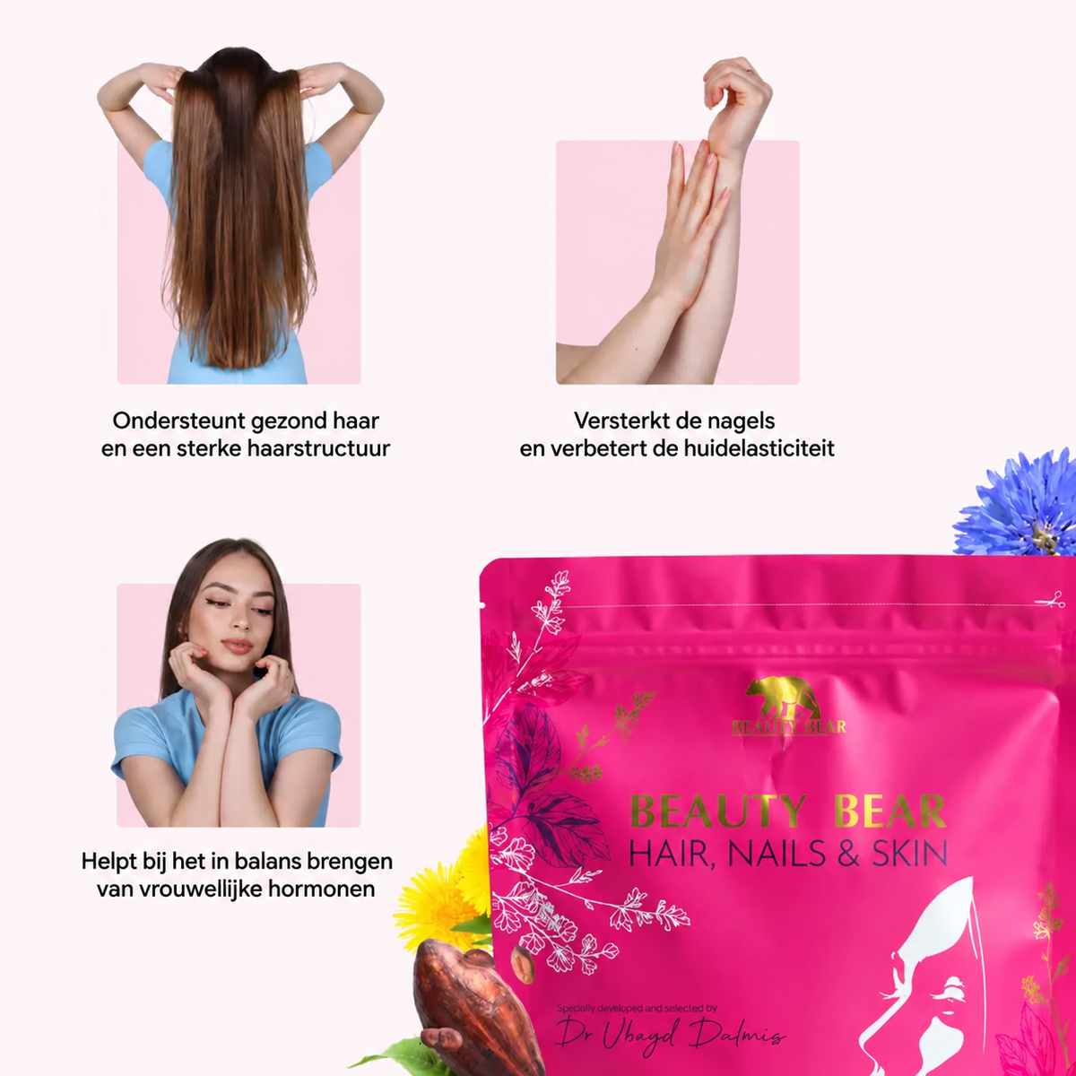 The Green Bear Beauty Bear Hair, Nails & Skin – Kruidenthee voor Haar, Nagels & Huid – 180 g